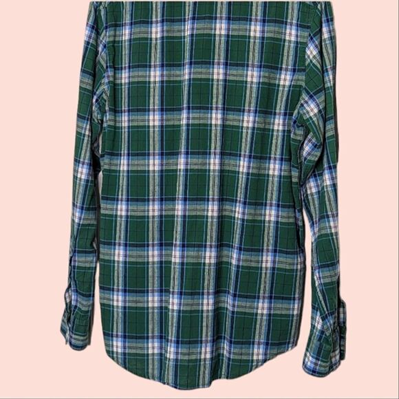 Club Room Fitted Brushed Cotton Plaid Button Down Shirt size Men's M - Picture 3 of 9